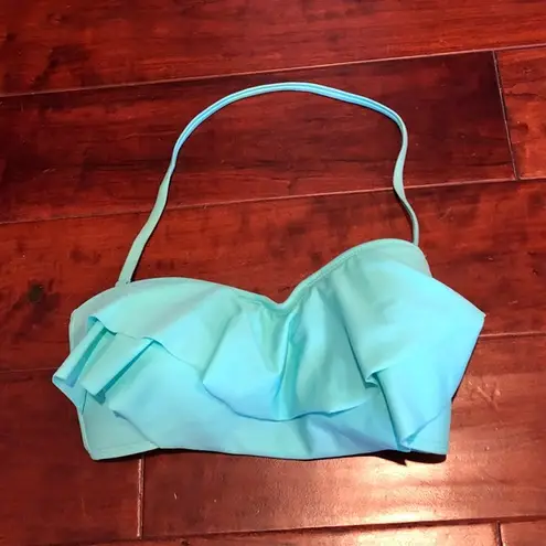 Hula Honey Turquoise Flounce Bikini Top
