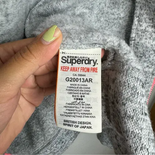 Superdry Gray Storm Colour Pop Zip Hoodie