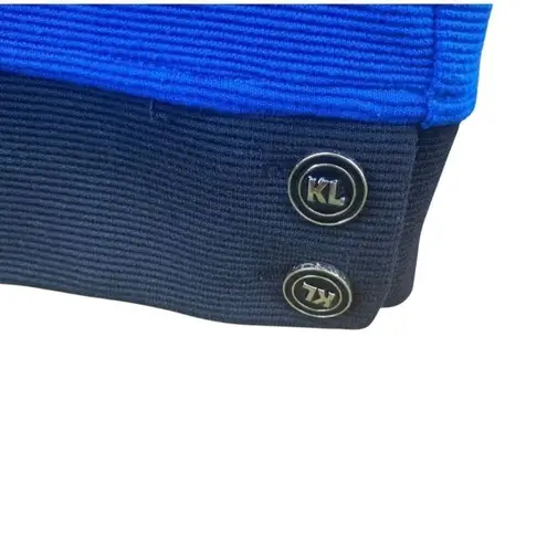 Karl Lagerfeld Paris Front Pockets Striped Textured Top L Multicolor Nautical