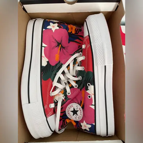 Converse  Chuck Taylor All Star Lift Platform High Tops -Canvas in Strawberry Jam - Image 6