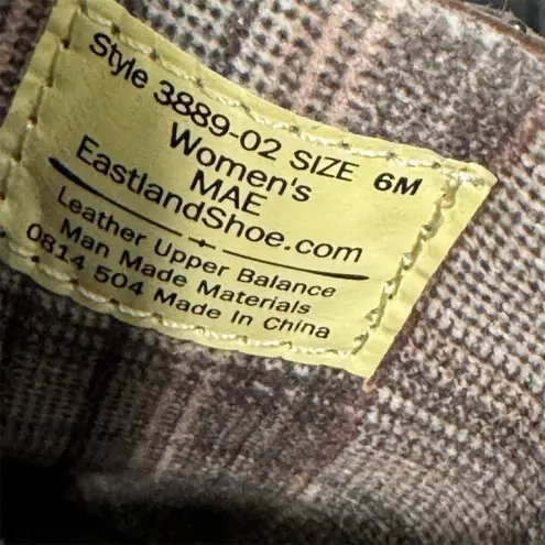 EastLand Mae 6M Brown Leather Clogs Mule Chunky Buckle Cottagecore Comfort Shoe