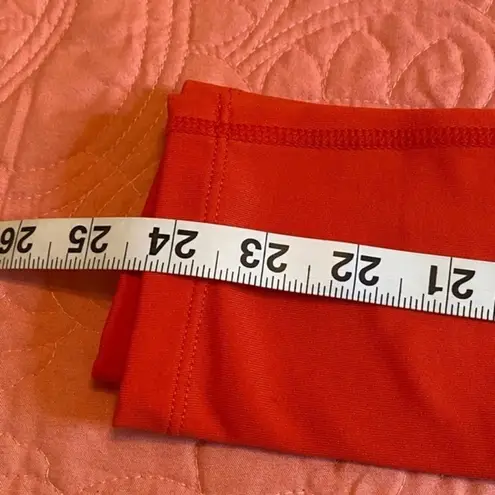 Baleaf Women's Basic Compression Mock-Neck Long Sleeved Orange Shirt Size Large