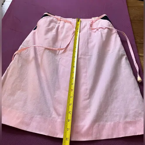 Vintage Japanese Pine Pink White Striping Design Skirt! early 80s Blue