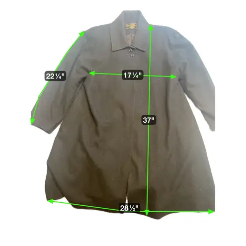 Kristen Blake Black Wool Blend Coat Women's Size L Button Front Size L