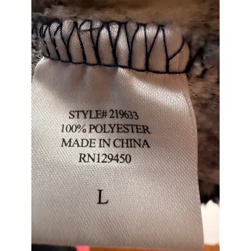 Como vintage Aztec Print Sherpa Fleece Pullover Sweater Size L