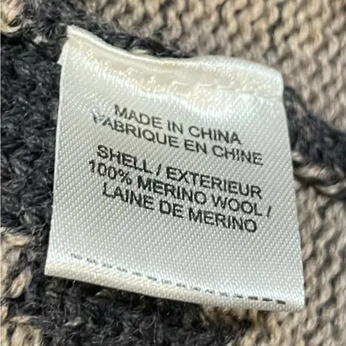 Haute Hippie HAUTE HIPPIE 100% MERINO Wool AZTEC BOHO Dark Gray Cardigan Sweater XS / Small