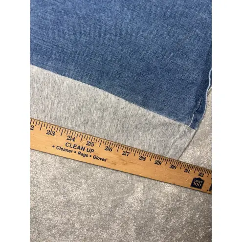 Austin Landing Women Blue Denim and Gray Sweats Flare Jeans Size 1