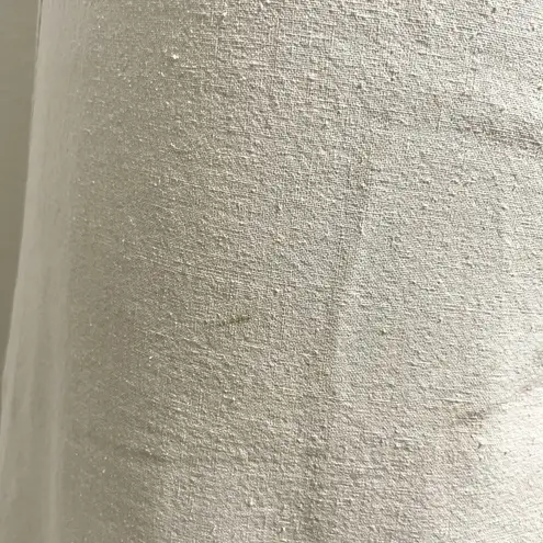 Lacausa 100% Raw Silk Button Sleeveless Dress Distressed Raw Hem Ivory sz Medium