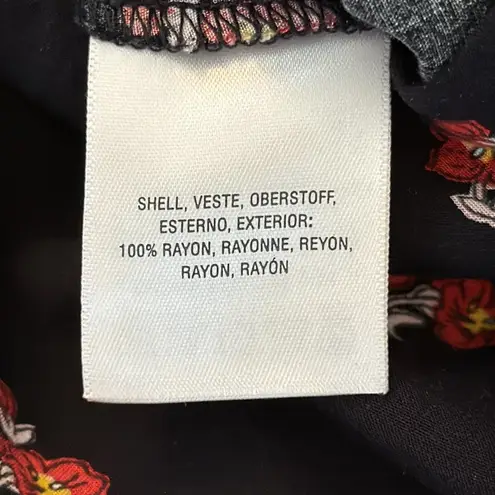 Maeve Anthropologie Black Floral Motif Pleated Front High Waist Shorts