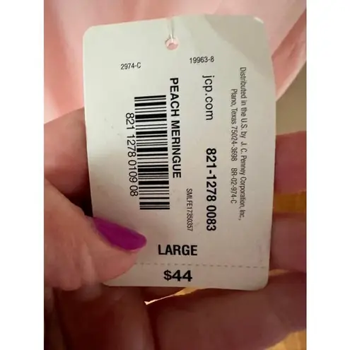 Belle Sky Belle & Sky NWT Women’s Pink Bell Sleeve Blouse Size L