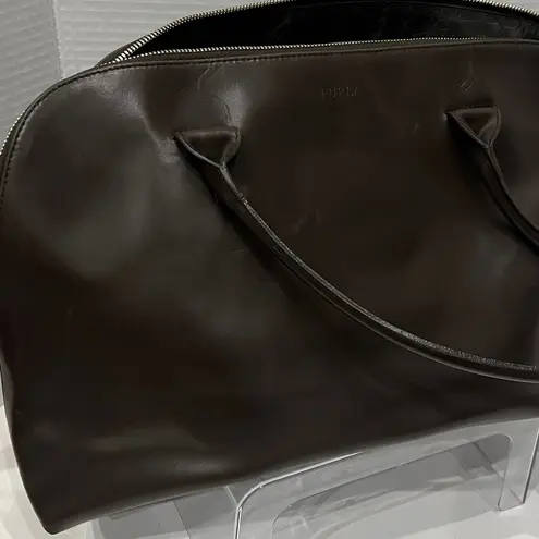 Furla Dark Brown Leather Handbag