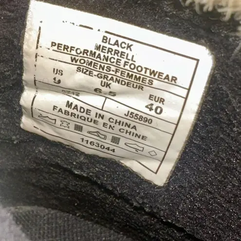 Merrell Women's Misha Black Leather Insulated Faux Fur Ankle Booties Size 9