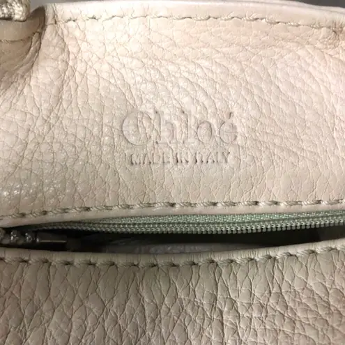 Chloé CHLOE PADDINGTON Blush Ivory Leather Paddington Handbag with Lock and Key