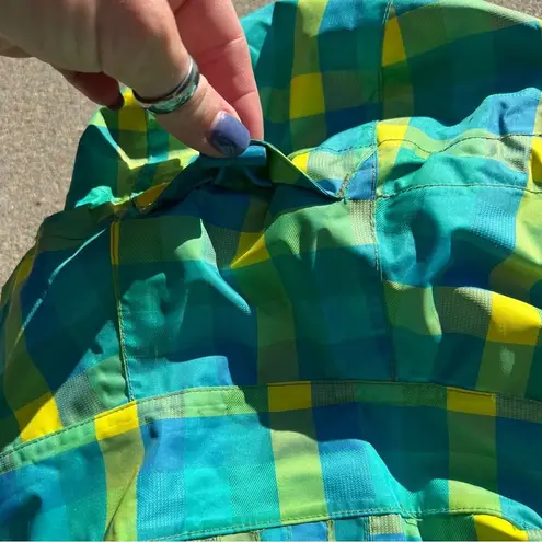 Foursquare Four Square Outerwear blue green yellow plaid ski snowboard jacket