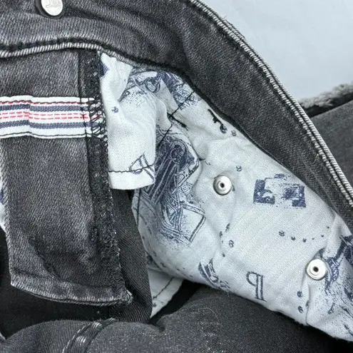 Pilcro Parallel Gray Washed Denim Straight Leg Raw Hem Jeans Size 29