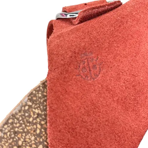 Yokono Double Band Wedge Cork Sandals Rust 6.5 Orange - Image 12