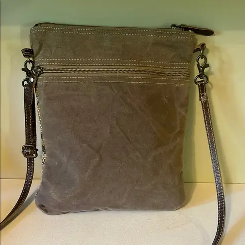 Southwestern Myra bag Stylish Pink and Brown Crossbody Bag with fur accents