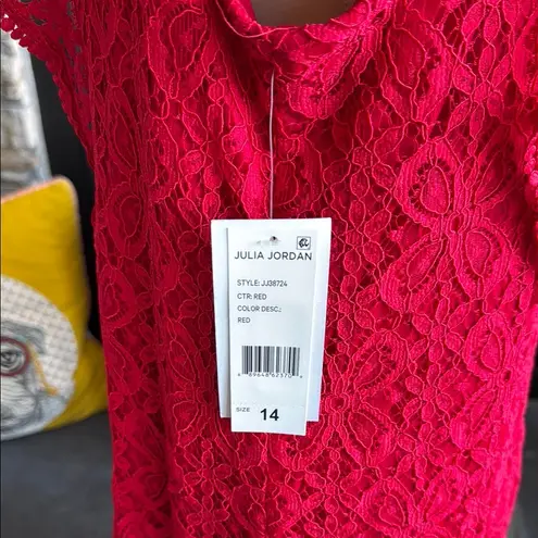 Julia Jordan Red Ruffled Mini Dress