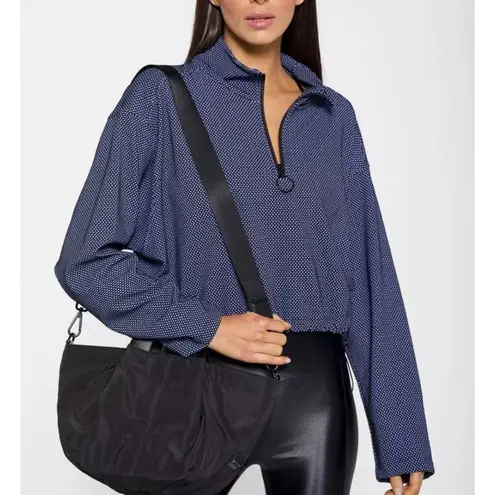 Koral NWT Dylan 3D Mesh Half zip pullover black/ Persian Jewel relaxed fit top