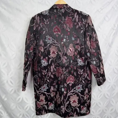 Jessica McClintock Jessica McClintock Black Floral Brocade Blazer Jacket Size 8