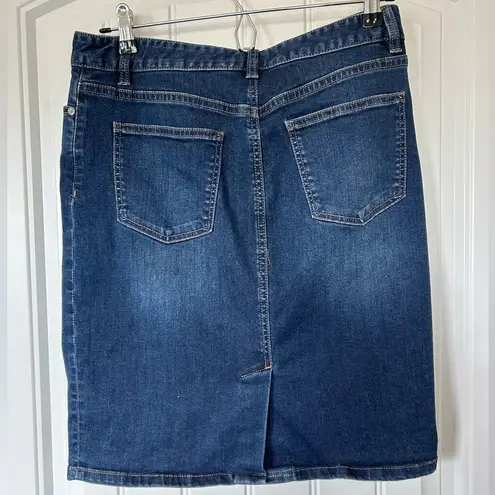 Talbots  Classic Denim Skirt with Front & Back Pockets - Timeless Wardrobe Staple