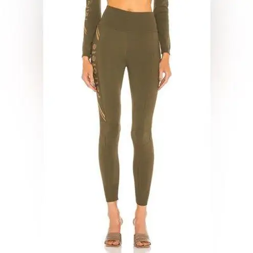 Retrofete Sloanne Leggings NEW Army Green Small NWT Logo