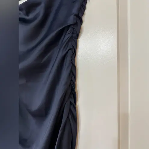 House of Harlow 1960 Midnight Blue Strapless Ruched Bodycon Midi Dress