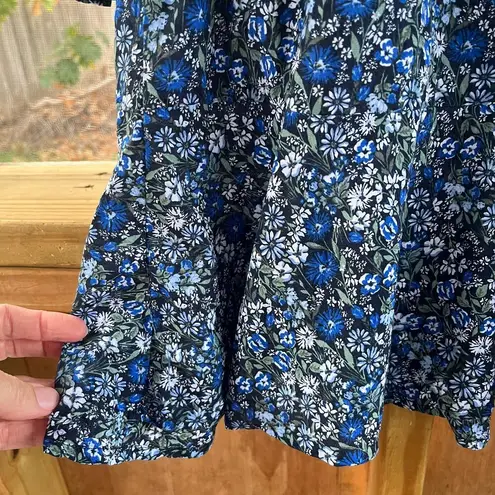 Lucky Brand  Blue Floral Long Sleeve Mini Dress Size XS