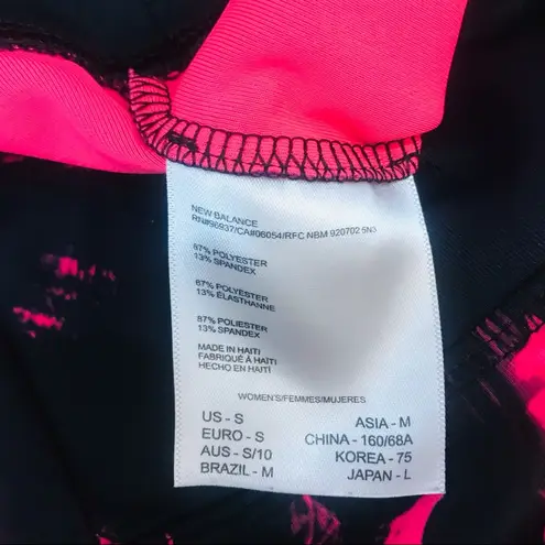 New Balance  pink/black cropped leggins sz small