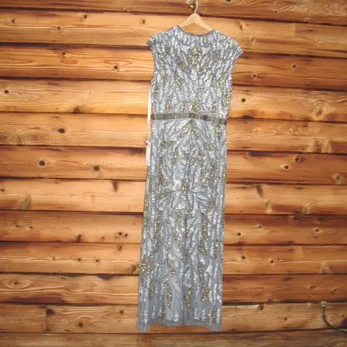 Mac Duggal 5532 Womens Embellished Illusion Cap Sleeve Column Gown