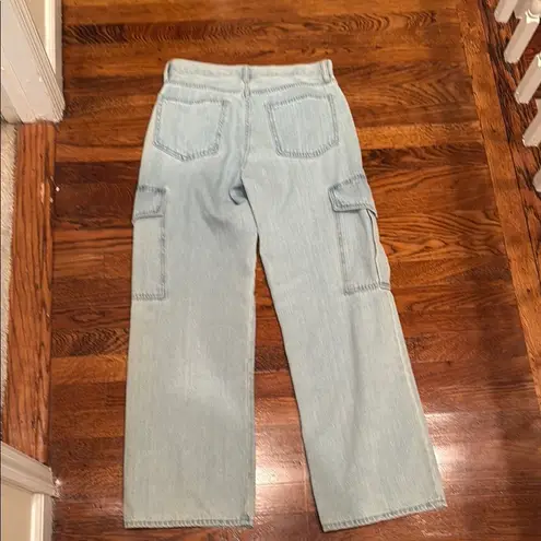 Just Black JBD denim Relaxed cargo style Jeans with Wide-Leg 28 light wash