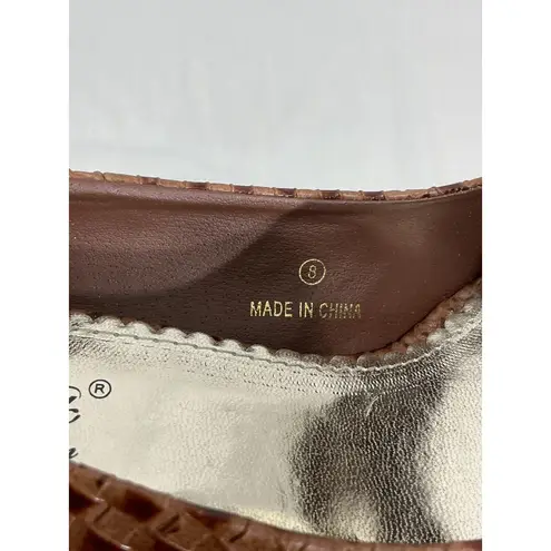 Womans Db Dk Fashion Robby Brown Peep Toe Platform Party Shoes Size 8