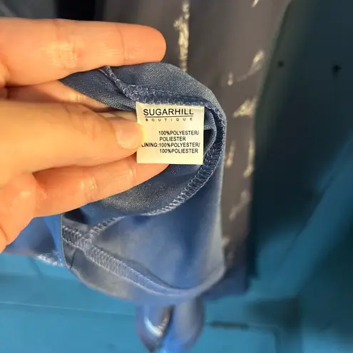 Sugarhill Boutique World Dress Blue/White, Size 8 Blue