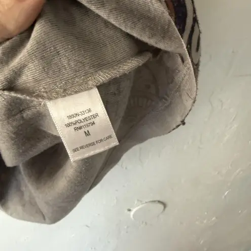 Energie World Tunic Top Y2k Medium Multicolor Paisley Boho Beaded Whimsigoth