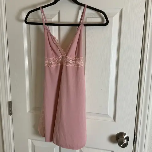 Pink Lace Trim Slip woman’s top size medium