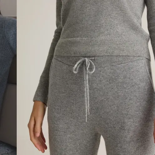 Quince 100% Mongolian Cashmere Sweatpants heather Gray Xl