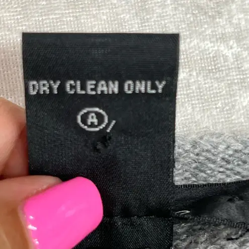 Karen Kane L Oversized Embroidered Sweater Gray front pockets Lagenlook