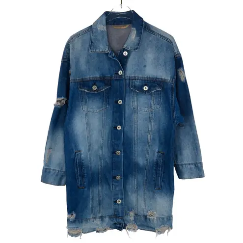 Highway Jeans Y2k Denim Jacket Distressed Jean Jacket Small 2000s