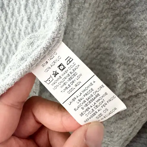 Mersea Light Grey Classic Travel Wrap Textured Panel Fringe Hem One Size Acrylic Gray