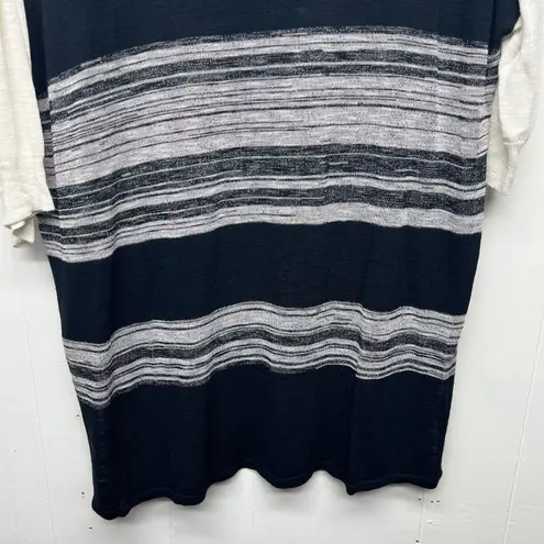 Cremieux Colorblock Cowl Neck Women's Pullover Knit Sweater Size Medium Black