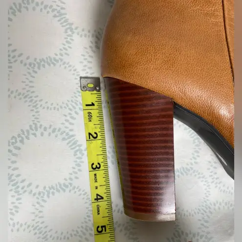 Liz & Co Brown Knee High Heeled Leather Boots 7.5