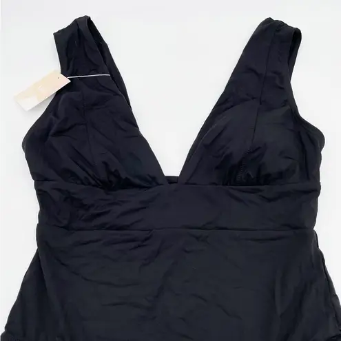 ANDIE NEW The Mykonos One Piece Swimsuit Flat Back 19AOMYKO Black Size Large