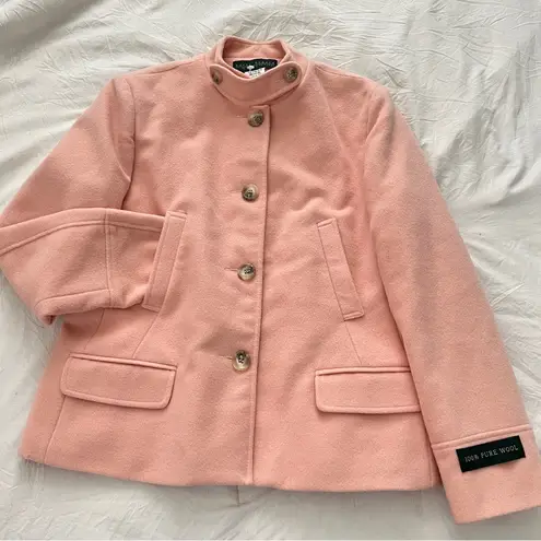 Harve Benard x Benard Holtzman 100% Wool Jacket Coat Size 10 Womens Pink