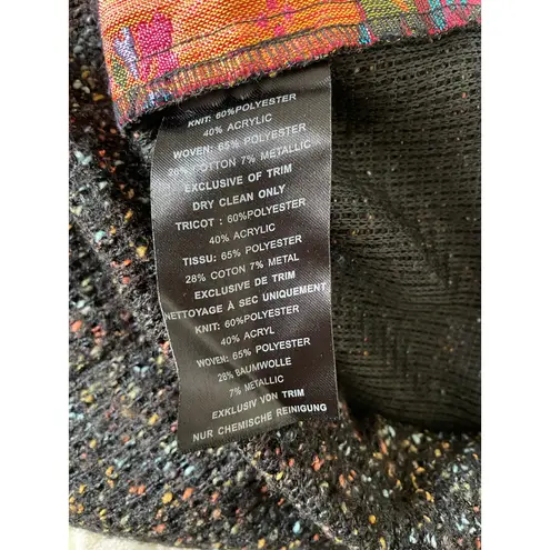 James Coviello Metallic Brocade & Woven Sweater Shirt Size Small