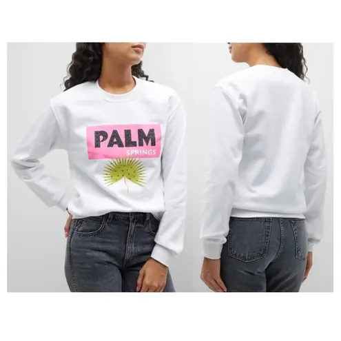 NEW Alla Berman Palm Springs Boyfriend Sweatshirt size M White Size M