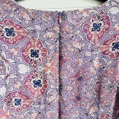 Altar'd State  Purple Floral Print Short Romper Flutter Sleeve V Neck Sz M