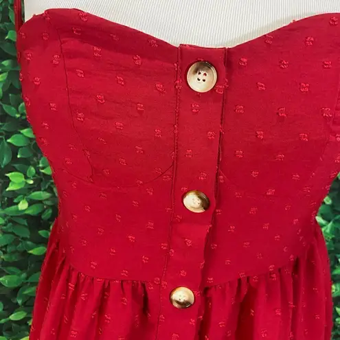 Red casual cute holidays dress plus size 0XL Red