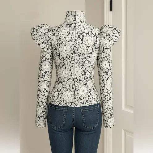 Tuckernuck Bowden Top Size L NWT Gray Gardens Ruffle Blouse High Neck White Size L