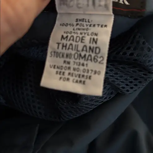 VTG L.L. Bean Traveler Belted Rain Trench Coat Dusty Blue Sz M Pockets Mid Calf Size M