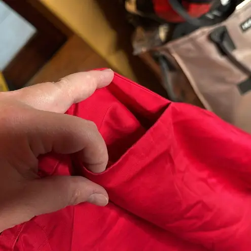 Badgley Mischka Red Asymmetrical Shirt Dress Size 8 *PROJECT*